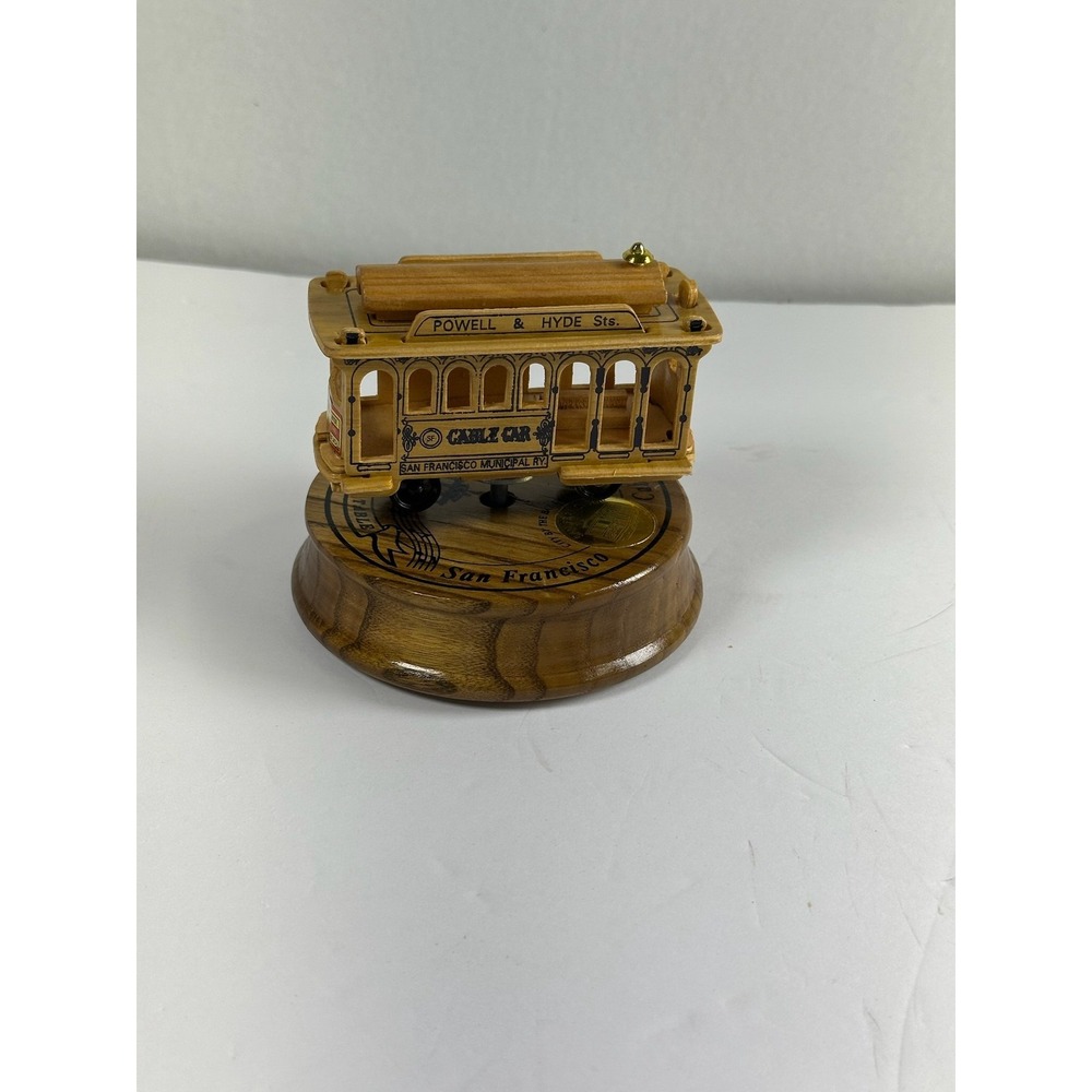 Vintage San Francisco Cable Car Wooden Souvenir Powell & Hyde St. B-8
